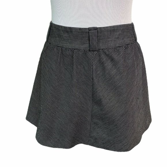 BEBE -Striped Ruffled Mini Flare Skirt - Picture 6 of 7